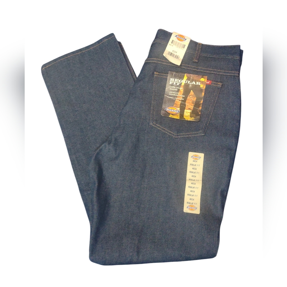 Dickies jeans men's‎ regular fit 5-pockets fits over boots blue 40"x34" s…